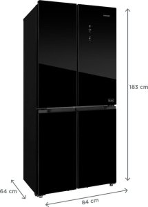 Lodówka Concept Lodówka Multidoor Quattro BLACK LA8383bc 18