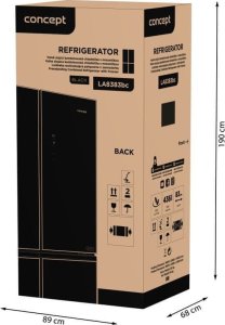 Lodówka Concept Lodówka Multidoor Quattro BLACK LA8383bc 19