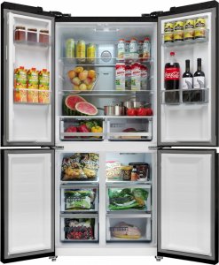 Lodówka Concept Lodówka Multidoor Quattro BLACK LA8383bc 8