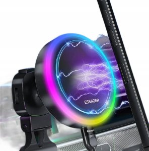 Pawonik BEZPRZEWODOWY UCHWYT SAMOCHODOWY KOLORY RGB Z MAGNESEM MAGSAFE IPHONE 14 13 2