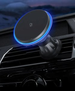 Pawonik BEZPRZEWODOWY UCHWYT SAMOCHODOWY KOLORY RGB Z MAGNESEM MAGSAFE IPHONE 14 13 5