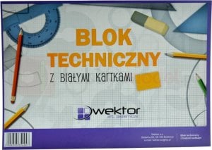 Wektor Blok techniczny A4 biały 10 kartek WEKTOR 1