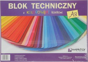 Wektor Blok techniczny A3 kolor 8 kartek WEKTOR 1