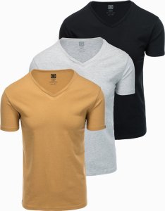 Ombre Zestaw koszulek bawełnianych V-NECK 3-pak - mix V15 Z29 XXL 1