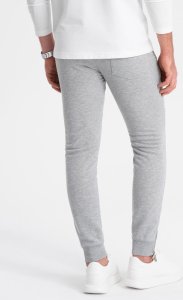 Ombre Spodnie męskie dresowe typu jogger - szary melanż V2 OM-PASK-22FW-004 XXL 3