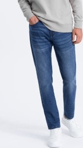 Ombre Spodnie męskie jeansowe SLIM FIT - niebieskie V3 OM-PADP-0110 S 1