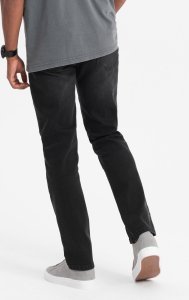 Ombre Spodnie męskie jeansowe STRAIGHT LEG - czarne V1 OM-PADP-0133 M 6