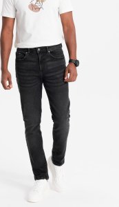 Ombre Spodnie męskie jeansowe SLIM FIT - czarne V1 OM-PADP-0110 XXL 1