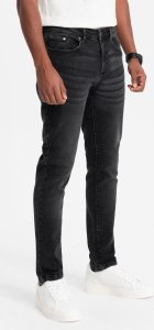 Ombre Spodnie męskie jeansowe SLIM FIT - czarne V1 OM-PADP-0110 XXL 2