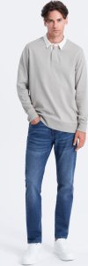Ombre Spodnie męskie jeansowe SLIM FIT - niebieskie V3 OM-PADP-0110 XXL 4