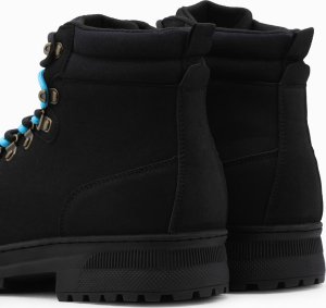 Buty trekkingowe męskie Ombre Zimowe buty męskie trekkingowe z kontrastowymi sznurówkami - czarne V3 OM-FOBO-0132 40 6