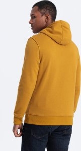 Ombre Bluza męska z kapturem nierozpinana - musztardowa V4 OM-SSBN-0120 XXL 6