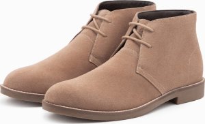 Buty trekkingowe męskie Ombre Buty męskie skórzane wiązane za kostkę - piaskowe V5 OM-FOCS-0136 45 2