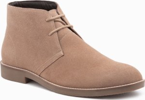 Buty trekkingowe męskie Ombre Buty męskie skórzane wiązane za kostkę - piaskowe V5 OM-FOCS-0136 45 3