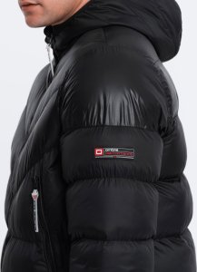 Kurtka męska Ombre Kurtka męska zimowa pikowana z łączonych materiałów - czarna V1 OM-JAHP-0145 L 2