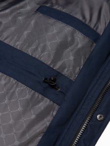 Kurtka męska Ombre Zimowa kurtka męska alaska z odpinanym futerkiem od kaptura - granatowa V1 OM-JALJ-0148 S 10