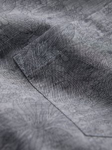 Ombre Klasyczna flanelowa męska koszula bawełniana w kwiaty - szara V3 OM-SHCS-0157 XL 8