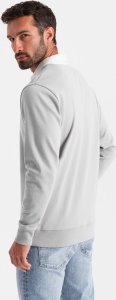 Ombre Bluza męska z białym kołnierzykiem polo - popielata V7 OM-SSNZ-0132 XL 5
