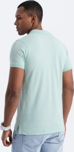 Ombre Koszulka polo z dzianiny pique - jasnozielona V1 S1746 L 5