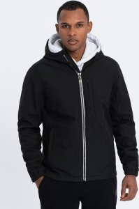 Kurtka męska Ombre Męska kurtka SOFTSHELL z polarowym środkiem - czarny V2 OM-JANP-0137 M 3