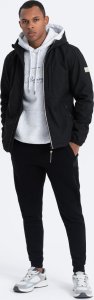 Kurtka męska Ombre Męska kurtka SOFTSHELL z polarowym środkiem - czarny V2 OM-JANP-0137 M 4