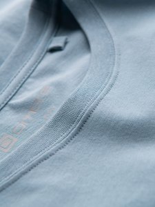 Ombre T-shirt męski bawełniany z nadrukiem na klatce piersiowej - jasnoniebieski V2 OM-TSPT-0167 XXL 6
