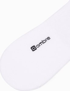 Ombre Skarpety męskie stopki 4-pak - biało-granatowe OM-SOSS-0104 one size 7