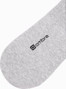 Ombre Skarpety męskie stopki 4-pak - szaro-czarne OM-SOSS-0104 one size 7