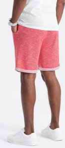 Ombre Spodenki męskie z tkaniny melanżowej LOOSE FIT - jasnoczerwone V7 OM-SRSK-0116 XL 6