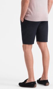 Ombre Męskie szorty ze strukturalnej dzianiny z kieszeniami chino - granatowe V1 OM-SRCS-0128 S 6