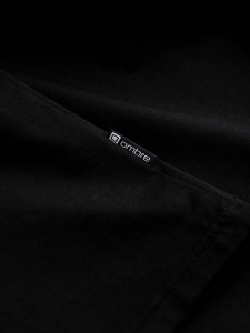 Ombre Męska koszulka polo z elastanem z kontrastowymi elementami - czarna V2 OM-POSS-0123 L 9