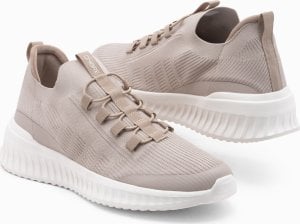 Ombre Wsuwane męskie buty sneakersy wykonane z lekkich materiałów - beżowe V3 OM-FOKS-0149 45 1