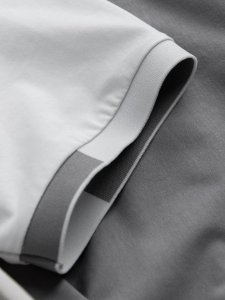 Ombre T-shirt męski z elastanem z kolorowymi rękawami - szary V4 OM-TSCT-0176 S 6