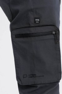 Ombre Męskie spodnie JOGGERY z odstającymi i zapinanymi kieszeniami cargo - grafitowe V6 OM-PAJO-0135 XL 5