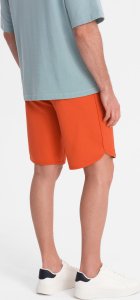 Ombre Męskie szorty dresowe z zaokrągloną nogawką - pomarańczowe V5 OM-SRSK-0105 M 6