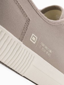 Ombre Klasyczne niskie trampki męskie BASIC - popielate V1 OM-FOTL-0145 45 2