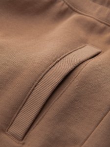 Ombre Spodenki męskie dzianinowe ze ściągaczem i kieszeniami - brązowe V2 OM-SRBS-0139 S 6