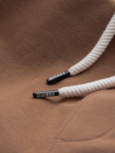 Ombre Spodenki męskie dzianinowe ze ściągaczem i kieszeniami - brązowe V2 OM-SRBS-0139 S 7