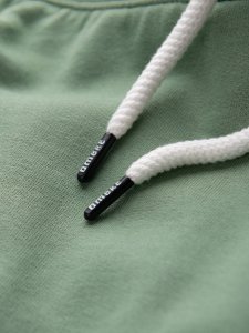 Ombre Męskie spodenki dzianinowe ze ściągaczem i kieszeniami - zielone V3 OM-SRBS-0139 L 7