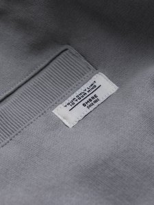 Ombre Męskie dzianinowe spodenki ze ściągaczem i kieszeniami - szare V8 OM-SRBS-0139 S 5