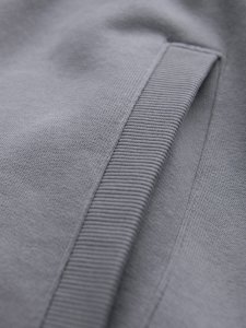 Ombre Męskie dzianinowe spodenki ze ściągaczem i kieszeniami - szare V8 OM-SRBS-0139 S 6