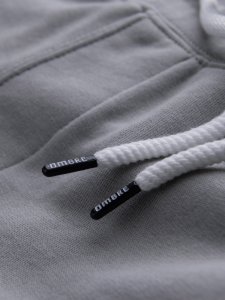 Ombre Męskie dzianinowe spodenki ze ściągaczem i kieszeniami - szare V8 OM-SRBS-0139 S 7