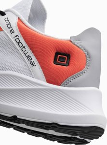 Ombre Męskie sneakersy z neonowymi wstawkami  białe V1 OM-FOKS-0118 40 2