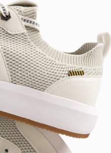 Ombre Wsuwane męskie sneakersy ze strukturalnego materiału  piaskowe V1 OM-FOSL-0154 43 5