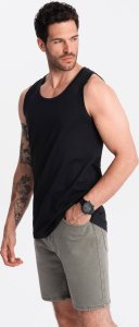 Ombre Męska bawełniana koszulka tank top BASIC  czarna V3 OM-TSBT-0192 XXL 1