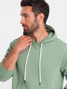 Ombre Komplet dresowy męski bluza kangurka + szorty  zielony V3 Z75 L 2