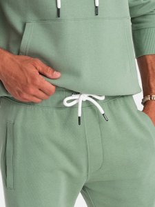 Ombre Komplet dresowy męski bluza kangurka + szorty  zielony V3 Z75 L 6