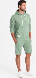 Ombre Komplet dresowy męski bluza kangurka + szorty  zielony V3 Z75 XXL 4