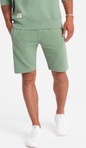 Ombre Komplet dresowy męski bluza kangurka + szorty  zielony V3 Z75 XXL 5