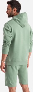 Ombre Komplet dresowy męski bluza kangurka + szorty  zielony V3 Z75 XXL 8